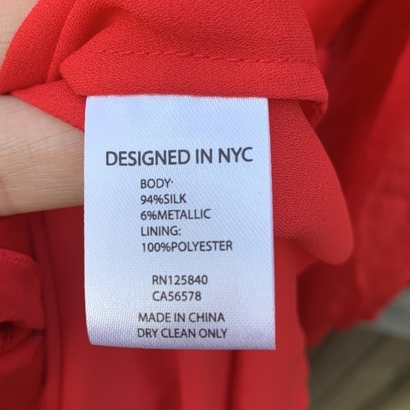 Intermix ‘Gianna’ maxi dress, red with gold thread, size P (small) - Picture 8 of 10